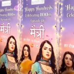 Shrenu Parikh Instagram – Happy 100th to us!! 
#maitree @zeetv 
@sunshineproductionsofficial @cma.sees @sudhirpix 
@tanejanamish @chaudharybhaweeka @amitmalik7726 @harkiran_kaur7 @chandrika_bhardwaj9 @reemstini @_ichiragkapoor._ @samarthjurel @ananyakhare1 @smita.gupta_ @vijaylaxmisingh27 @a_kapoor10 @vorapratishofficial