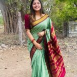 Shreya Anchan Instagram - Saree : @kaithari_nesavu_sarees Blouse: @chitras_fashion_studio