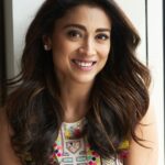 Shriya Saran Instagram - Thank you @payalsinghal for this stunning outfit for @kabzaamovieofficial promotions Make up @makeupbymahendra7 Hair @priyanka_sherkar1 Photographer @venurasuri