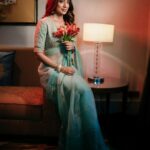 Shriya Saran Instagram - Shot with the amazing @deepak_vijay_photography he makes pictures look like a painting . You are an artist . Thank you @ajshetty for connecting us Wearing @sithara_kudige mint green saree . @kabzaamovieofficial @makeupbymahendra7 @priyanka_sherkar1 Jwellery @kushalsfashionjewellery