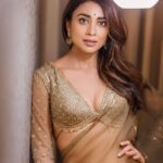 Shriya Saran Instagram - Thank you @sithara_kudige for creating these beautiful outfits . Love your sarees and absolutely love your blouses . They are perfect Thank you @arunprasath_photography for taking time out and shooting these pictures . Make up @mukeshpatilmakeup Hair @priyanka_sherkar1 For @kabzaamovieofficial promotions @kabzaamovieofficial releasing on the 17 th of March