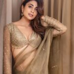 Shriya Saran Instagram - Thank you @sithara_kudige for creating these beautiful outfits . Love your sarees and absolutely love your blouses . They are perfect Thank you @arunprasath_photography for taking time out and shooting these pictures . Make up @mukeshpatilmakeup Hair @priyanka_sherkar1 For @kabzaamovieofficial promotions @kabzaamovieofficial releasing on the 17 th of March