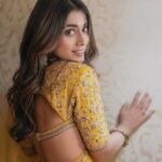Shriya Saran Instagram - Thank you @sithara_kudige for this stunning yellow saree. I absolutely love it . Thank you @praveenmakeup @priyanka_sherkar1 for hair make up Thank you @arunprasath_photography for pictures. Thank you @rchandrumovies for making me part of @kabzaamovieofficial