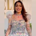Shriya Saran Instagram - Love this outfit by @gauriandnainika Already wore it twice ! To all you pretty girls , you love your outfit , repeat it ! Recycle it . Sustainability is the key ! Thank you @elleindia for a fab afternoon Make up @mukeshpatilmakeup Hair @priyanka_sherkar1 Photographer @shubhammandhyanphotography