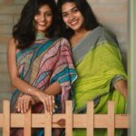 Shruthi Rajanikanth Instagram - Childhood friends <3 US . . . . . @adil.shan_ camera . . . #saree #sareelove #keralagram #instafashion #instadaily #sonyalpha #sony #photooftheday #aesthetic #light #lightroom #styling
