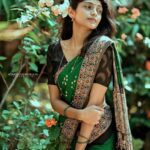 Shruthi Rajanikanth Instagram - 🍂 ഇതളുകൾ ☘️🍀 📸 @adarsh_thamarakshan costume @suruma_designer_hub special thanks @styledbysavu Ambalapuzha