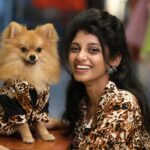 Shruthi Rajanikanth Instagram - ✨Happy Birthday cappuccino✨️ Beautiful @shruthi_rajanikanth & cute @cappuccino9july22 In @aimas_designz Fabric : Cotton Animal Print ✨️ Kochi, India