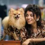 Shruthi Rajanikanth Instagram - ✨Happy Birthday cappuccino✨️ Beautiful @shruthi_rajanikanth & cute @cappuccino9july22 In @aimas_designz Fabric : Cotton Animal Print ✨️ Kochi, India