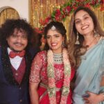 Shrutika Instagram - At the wedding reception of my most favourite and such a dear friend @vijaytvpugazh with the most lovely girl benzy🥰.so happy for both of them,may God bless them with lots of happiness and joy 😍😍😍 #friends #friendslikefamily #happypeople #wedding #reception #cwc #happiness #together #television #tamil #instagood #insta #instagram #picoftheday #instapicture