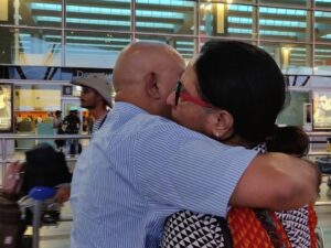 Siddhi Mahajankatti Instagram - • Goodbyes are painful!  For the first time all of us went to drop appa at the airport and it was tough to hold our tears back •
PS: Appa we love you ❤️