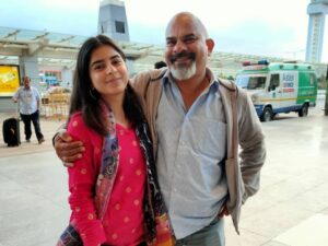 Siddhi Mahajankatti Instagram - • Goodbyes are painful!  For the first time all of us went to drop appa at the airport and it was tough to hold our tears back •
PS: Appa we love you ❤️