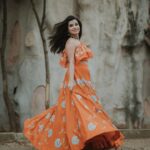 Sivaangi Krishnakumar Instagram - 🍊🧡 Outfit @baavli Styling @anushaa13 Makeup and hair @arupre_makeup_artist Photos @pugazhhhh #cookwithcomali