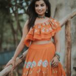 Sivaangi Krishnakumar Instagram - 🍊🧡 Outfit @baavli Styling @anushaa13 Makeup and hair @arupre_makeup_artist Photos @pugazhhhh #cookwithcomali