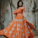 Sivaangi Krishnakumar Instagram - 🍊🧡 Outfit @baavli Styling @anushaa13 Makeup and hair @arupre_makeup_artist Photos @pugazhhhh #cookwithcomali
