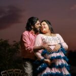 Sneha Sreekumar Instagram - Happy moments ❤️ Waiting for our little one 😍😍 Pic @3leaf_photography Mua @makeupbyanil Costume @anuthreadsbridalstudio Location @johnsvillage #happymoments #pregnancylife #7monthspregnant #pregnancy #happylife #marimayam #mandothari #chakkappazham #malluactor