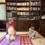 Soha Ali Khan Instagram - Time with grandparents is so precious ❤️ the chance to learn from someone so far apart in years from you (and this works both ways), a second chance at parenting, the most unconditional love and the purest fun - and a chance for me to put my feet up and finally get that pedicure!! #summerholidays #nanihouse