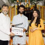 Sreeleela Instagram - ✨A morning full of smiles Started on such a positive note✨ Can’t wait to start shooting With the super chill and sweet @thedeverakonda and @gowtamnaidu garu ✨ @nagavamsi19 #SaiSoujanya @navinnooli @girishgangadharan @sitharaentertainments @fortune4cinemas #SrikaraStudios #VD12