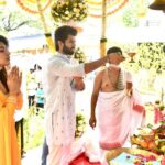 Sreeleela Instagram - ✨A morning full of smiles Started on such a positive note✨ Can’t wait to start shooting With the super chill and sweet @thedeverakonda and @gowtamnaidu garu ✨ @nagavamsi19 #SaiSoujanya @navinnooli @girishgangadharan @sitharaentertainments @fortune4cinemas #SrikaraStudios #VD12