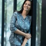 Swathishta Krishnan Instagram - Sunday's n pyjamas 💙 . . . . Shot by @mikkie_photographhy Mua @vickys_makeup_room Location @tagercafe