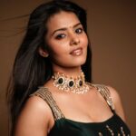 Swathishta Krishnan Instagram - 💚💚 . . . . . . styling @paviiiee_08 Wearing @savinidii_official Accessories @mspinkpantherjewel Makeover @chisellemakeupandhair Captured by @gilbertphotographer