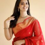 Swathishta Krishnan Instagram - Wishing you all a very happy Pongal ❤️ . . . . Wearing @thepallushop Click @thatmadraskaran Mua @pavihairandmakeup