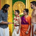 Unni Mukundan Instagram - At the Upanayanam Ceremony of dear Navneet ❤️ and catching up with my friend @iyerdivyas 🙃 @neeleshek 📸