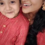 Veena Nair Instagram - Our world ....ambuchan❤️ rjamanbhymi MC @queen_bird_bridalmakeup Styling @kavithasantosh29