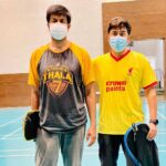 Vennela Kishore Instagram – @rahulr_23 posing with unforced errors ka undisputed badshah

#squadminton 🤟