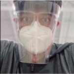 Vennela Kishore Instagram - Covid on my face shield must be like ... 😶 #Cheppalem #SafeTravelling