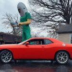 Vidhya Instagram - Cross country road trip♥️ #Newyork2Losangeles #historicRoute66 #DodgeChallengerGT #Geminigiant 📸 @imichael.1 Gemini Giant