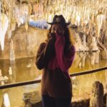 Vidhya Instagram - Meramec caverns were formed from the erosion of large limestone deposits over millions of years. Also the hideout of Jesse James in the 1870s 🤠. #merameccaverns Meramec Caverns