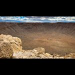 Vidhya Instagram - Best-preserved meteorite crater on Earth🙂 It is 50,000 years old and about 3,900 ft (1,200 m) in diameter, some 560 ft (170 m) deep, and is surrounded by a rim that rises 148 ft (45 m) above the surrounding plains. Meteor Crater Natural Landmark