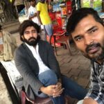Vijay Antony Instagram - 🙌 with my director 🎬 from the sets of #AgniSiragugal #directornaveen #ammacreations @arunvijayno1 @aksharaa.haasan