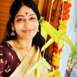 Vijayalakshmi Instagram - Only solo pic.. family pic will take some time as both my boys are sleepy heads 🙄 #pongalvibes