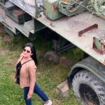 Vimala Raman Instagram - Art of camouflage 🤎💚😎 . . . #camouflage #hungary #budapest #colors #history #army #love #raw #spring #travel #travelgram #europe #telugucinema #tamilcinema #actor #actress #vimalaraman