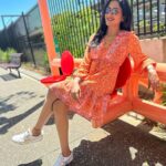 Vimala Raman Instagram - Tangerine Dream 🍊🧡 . . . #tangerine #tangerinedream #orange #narwee #narweestation #myhome #sydney #nsw #local #summer #sydneysummer #southern #actor #cinema #actress #vimalaraman #lifeispeachy Sydney, Australia