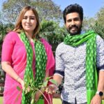 Vishnu Vishal Instagram - I have accepted #HaraHaiTohBharaHai #GreenindiaChallenge from @mpsantoshtrs. Planted 3 saplings. Further nominating @raviteja_2628 sir and my director @iammanuanand to plant 3 trees & continue the chain. Special thanks to Santosh garu for taking this initiative. @raghavtrs @jwalagutta1