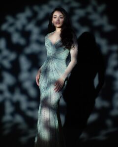 Zoya Afroz Instagram - Midnight emerald magic🧚🏻‍♂️

This stunning custom-made gown for my Miss International pageant finale by @officialsaishashinde has all my heart! 

A big thank you to the entire team for this beautiful picture and for all the hard work!

National Director: @iamnikhilanand @iam_nishantanand
Creative Director: @krish.gangwar
Wearing: @officialsaishashinde
Photography: @ritikravi_11
Video by: @mohitsenaniphotography
Makeup: @ammysmakeover
Hair: @hair_artist_anthony_turner_