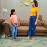 Bhanu Sri Mehra Instagram - With my cutie 💓 #funnyvideos #funnyreels #bhanusree🔥❤️ #advika #instagram #instareels #trending