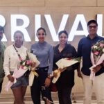 Bhanu Sri Mehra Instagram - Bahrain 🇧🇭 @mmsreelekha @aish_isha @iamsatyamaster #travel #Bahrain #arrived #happyfaces #instamood