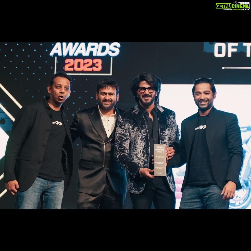 Dulquer Salmaan Instagram - Had the most wonderful night at the BBC @topgearmagindia awards ! Many thanks to @ramesh_somani who’s now become a dear friend, and the entire team of TG India for being the best hosts. From being a long time reader to meeting the team it was surreal. The second highlight, serendipitously @ultraviolette_automotive won the award for best EV motorcycle of the year, which I had the honour of presenting to my boys @narayan_uv and @nirajrajmohan ! Doesn’t get more special than that. Lastly I got to meet all the heads of some my favourite automotive companies and talk cars and bikes all night with like minded folk. My love for all things automotive is something I could never explain. I never imagined it would lead to experiences like this. I’ve figured if one pursues something with all your heart and passion, you never know where in life it can take you. To all the car guys out there. Thank you for existing.