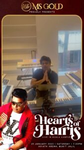 Harris Jayaraj Instagram - Special shoutout from a special person 🎉

It’s the week we all have been waiting for, AARAMBIKKALAMA? 💥

Hearts of Harris | Live in Kuala Lumpur
21 January 2023
Axiata Arena, Bukit Jalil

Brought to you by MS GOLD ⚜️

@jharrisjayaraj
@datoabdulmalik

#HeartsofHarris
#HarrisJbyMSC
#malikstreams
#HarrisJayaraj
#liveinconcert
#kualalumpur