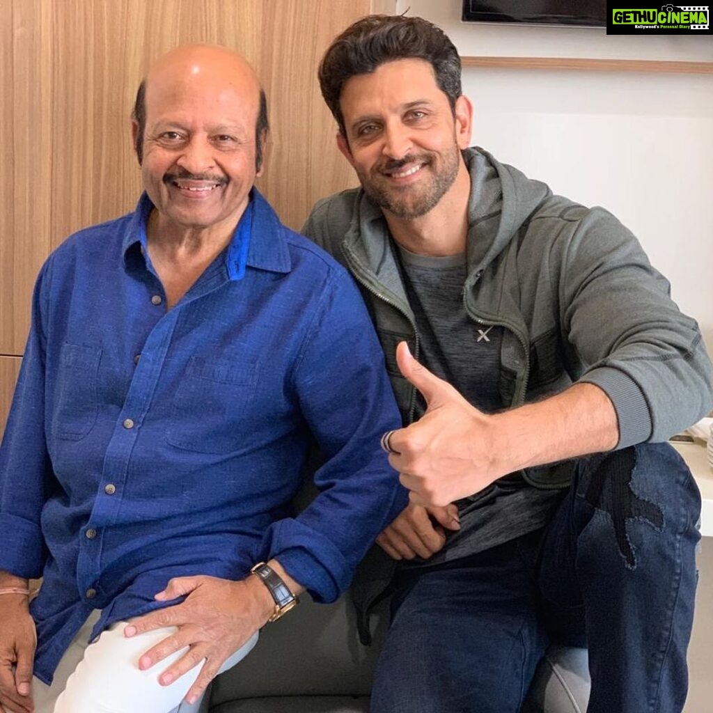 Hrithik Roshan Instagram - His biggest fan is me. My chacha is my whole childhood. The rhythm in me comes from him. Thank you chacha for enriching my life with your magic, and thank you for the innumerable musical instruments you brought into my life every birthday. Watching you create melodies will always remain my all time favorite memory. Watching you, being around you as you created for hours on the harmonium, hearing your voice, watching the sweetness of your expressions as you sang, all of it became me. I took it from you and it made me fly. You were always the silent music magician but listening to you speak in the recent years has made me a fan of your words, your wit and your charm too. You are amazing . HAPPY BIRTHDAY Chacha! Your music lives and will live forever ! ❤️ @rajeshroshan24