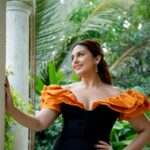 Huma Qureshi Instagram - Flower nahin Fire 😜🌻🔥 Jumpsuit: @gauriandnainika Earrings: thealchemystudio_in Shoes: @trufflecollectionindia Styled by: @dhruvadityadave Hair and make up by: @krisann.figueiredo.mua and @cletusliuu Photo @@arif.photoworks Nails @itssoezi