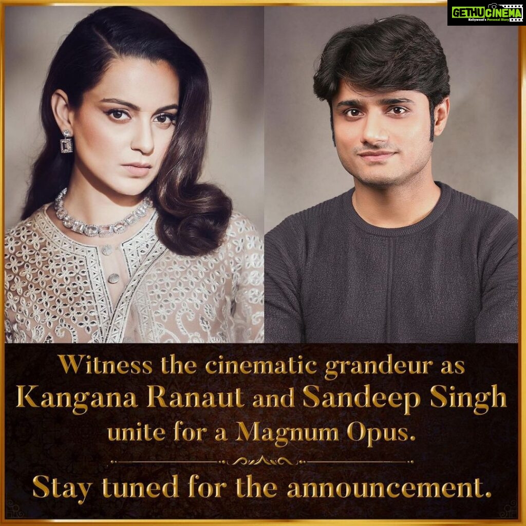 Kangana Ranaut Instagram - Sandeep and I have been friends for over thirteen years and wanting to do a film for a long time. Now since we have found the right subject and the role we are all set to roll soon, it is going to be the biggest film of my career and a fantastic role, further details will be announced soon. @kanganaranaut @officialsandipssingh @manikarnikafilms @officiallegendstudios @i.samkhan @aksht_ranaut @ishaanduttaofficial @amityeye @paragmaniar09 @deepaksahupr @sameer.halim #KanganaRanaut #SandeepSingh #LegendStudios #ManikarnikaFilms