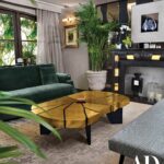 Karan Johar Instagram - For @archdigestindia : “This home is bespoke; it’s one of a kind. It is designed to reflect who Karan is: glamorous, fun, and also a little over the top! It’s not a space that can be imitated,” says interior designer Gauri Khan (@gaurikhan). Knowing Karan’s largesse and his love for entertaining, Gauri wanted the home to serve as a seamless extension of his personality, where guests could make themselves comfortable from the get-go. The main entryway wall is clad in a dramatic, fluted, black-and-white “panda” marble that lines the passageway into a light-filled living room, the tall, arched French windows open onto a serene terrace—Karan's favourite spot—dotted with tropical plants, where he can enjoy his coffee. Both Karan and Gauri also admit to an affinity for the powder room—during the day, the sunlight filters in, reflecting off the glossy surfaces—which Khan accented with a statement turbine light, a vanity with marble horse-head detail, and a forest-green wall. While Gauri has used a medley of richer tones for the public areas, for Karan’s private spaces—his dressing room, bedroom, and bathroom—she adopted a softer palette of beiges, muted metal tones, and wooden herringbone floors, while still keeping some distinctive threads to tie in the entire design story. Explore the filmmaker's home at the link in bio. On Stands NOW! Photography by: Ishaan Nair (@ishaannair7) Words by: Priyanka Khanna (@priyankaskhanna) Art Director: Chandni Mehta (@thebombaycat) Production: Harshita Nayyar (@harshitanayyar_) Karan Johar's team: Manager: Lenn Soubam (@len5bm) Fashion Stylist: Eka Lakhani (@ekalakhani) Assistant Stylist: Arpita Chonkar (@arpita.kc) & Mayuri Srivastava (@mayuri_srivastava) Hair: Aalim Hakim (@aalimhakim) Makeup: Paresh Kalgutkar (@paresh_kalgutkar) Gauri Khan's team: Managed by : Bottomline Media pvt ltd (@bottomlinemedia) Hair: Rishika Chaudhry Makeup: Saba Khan (@sabakhanmakeup)