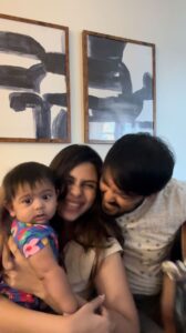 Nakul Instagram - Now that Akira’s school has reopened, we could sing and record 😂

We were singing for so long and our man was zoning nicely on my lap! The moment we started recording, he woke up ! Guess babies just know ! 😂

We both were so distracted by his cutiebushkoooo smile he was giving us right after his nap 🥹 

Also, this song should’ve made the movie ! @actormaddy our absolute favourite song ! 💜

#nakkhulsrubee #khulbee #khulbeetails #khulbaebee #myamore #amaturesingers