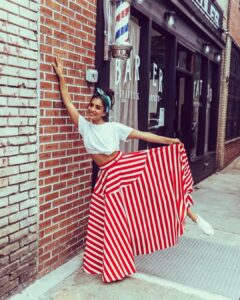 Pallavi Sharda Instagram - Wearing my stripes into Monday morning… ☀️

With 
📸 @photographedbyonken 
🧣 @onkenhat 
🦓 @houseofaama 
👗 @devs213