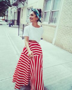 Pallavi Sharda Instagram - Wearing my stripes into Monday morning… ☀️

With 
📸 @photographedbyonken 
🧣 @onkenhat 
🦓 @houseofaama 
👗 @devs213