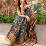 Pujita Ponnada Instagram - This beautiful saree deserves another post, so here it is 💙 Shot & edited @portsbyady Saree @vastra_kamakshi #pujitaponnada